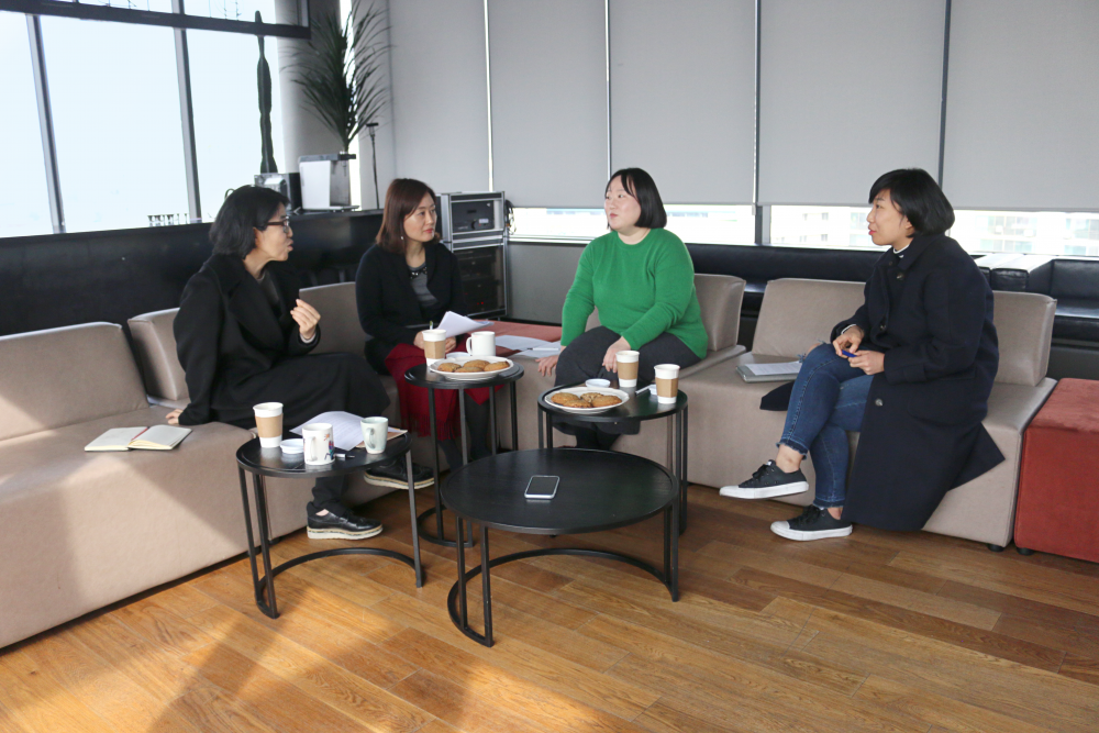 (왼족부터) 권은선, 김청강, 허윤, 오혜진 (왼족부터) 권은선, 김청강, 허윤, 오혜진